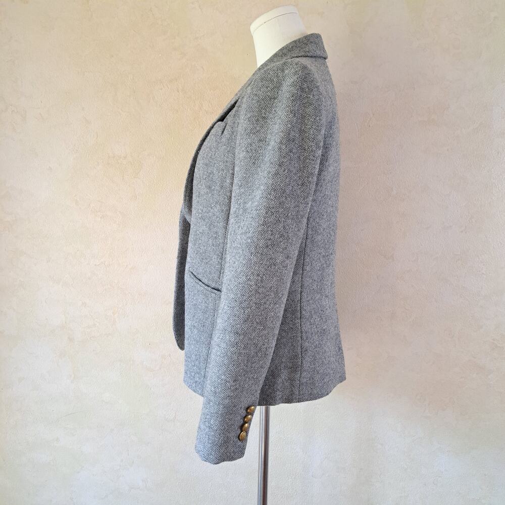 J. Crew Campbell Blazer Size 6 Gray Donegal Wool Classic Prep Academia - Picture 5 of 12